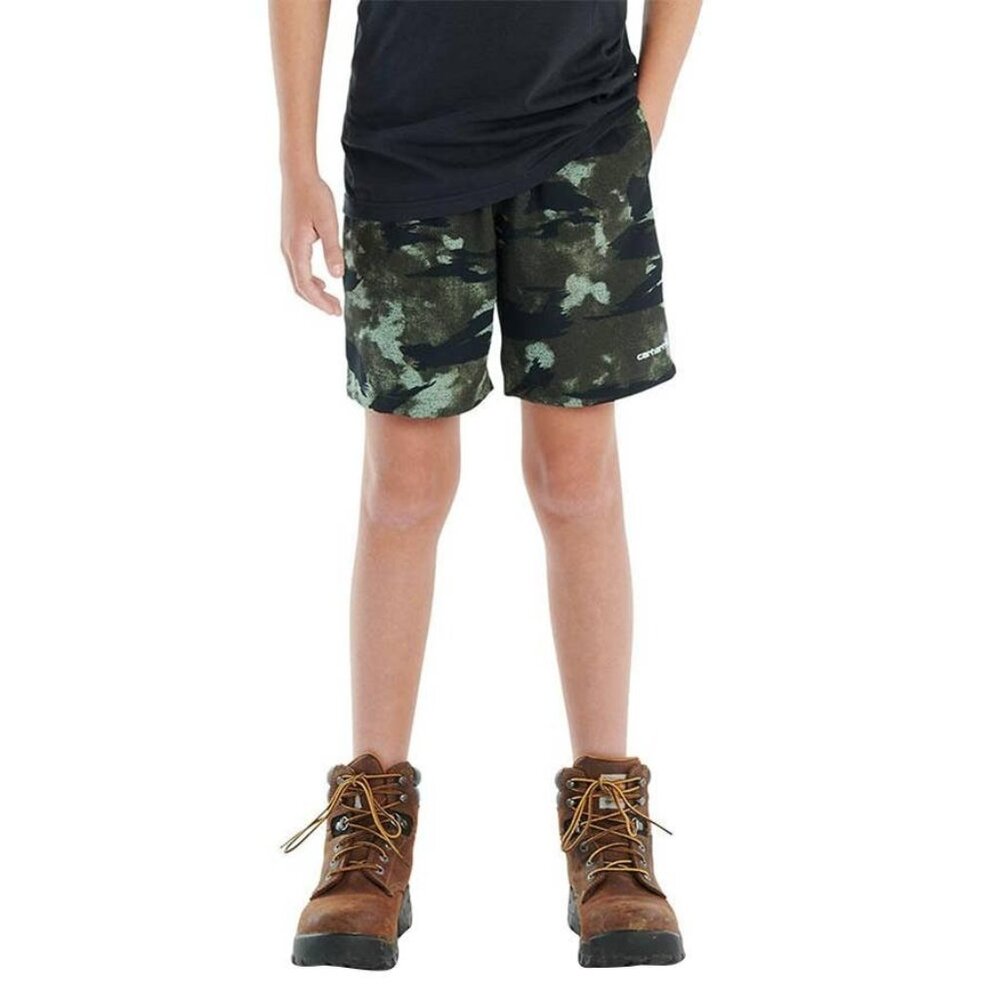 NWT Carhartt Boy's Rugged Flex Loose Fit Ripstop Camo Work Shorts
